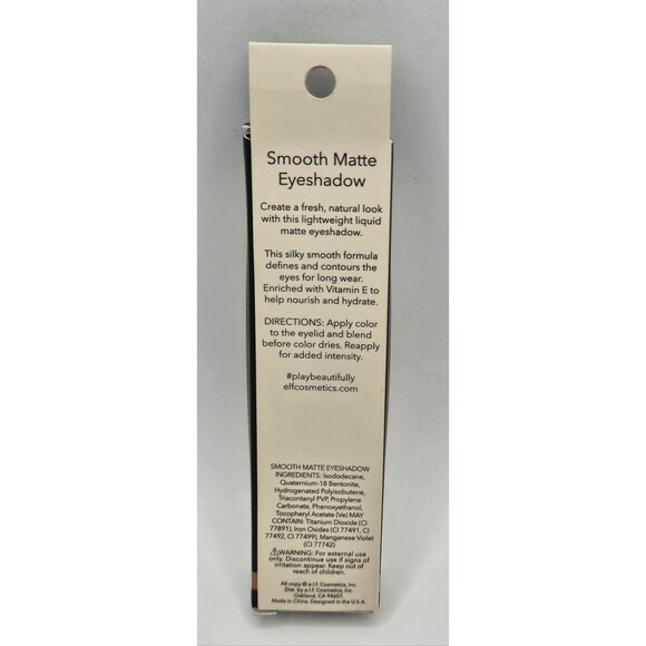 e.l.f. Beautifully Bare Smooth MATTE Eyeshadow Soft Beige .22 FL.OZ. NIB - Picture 2 of 2